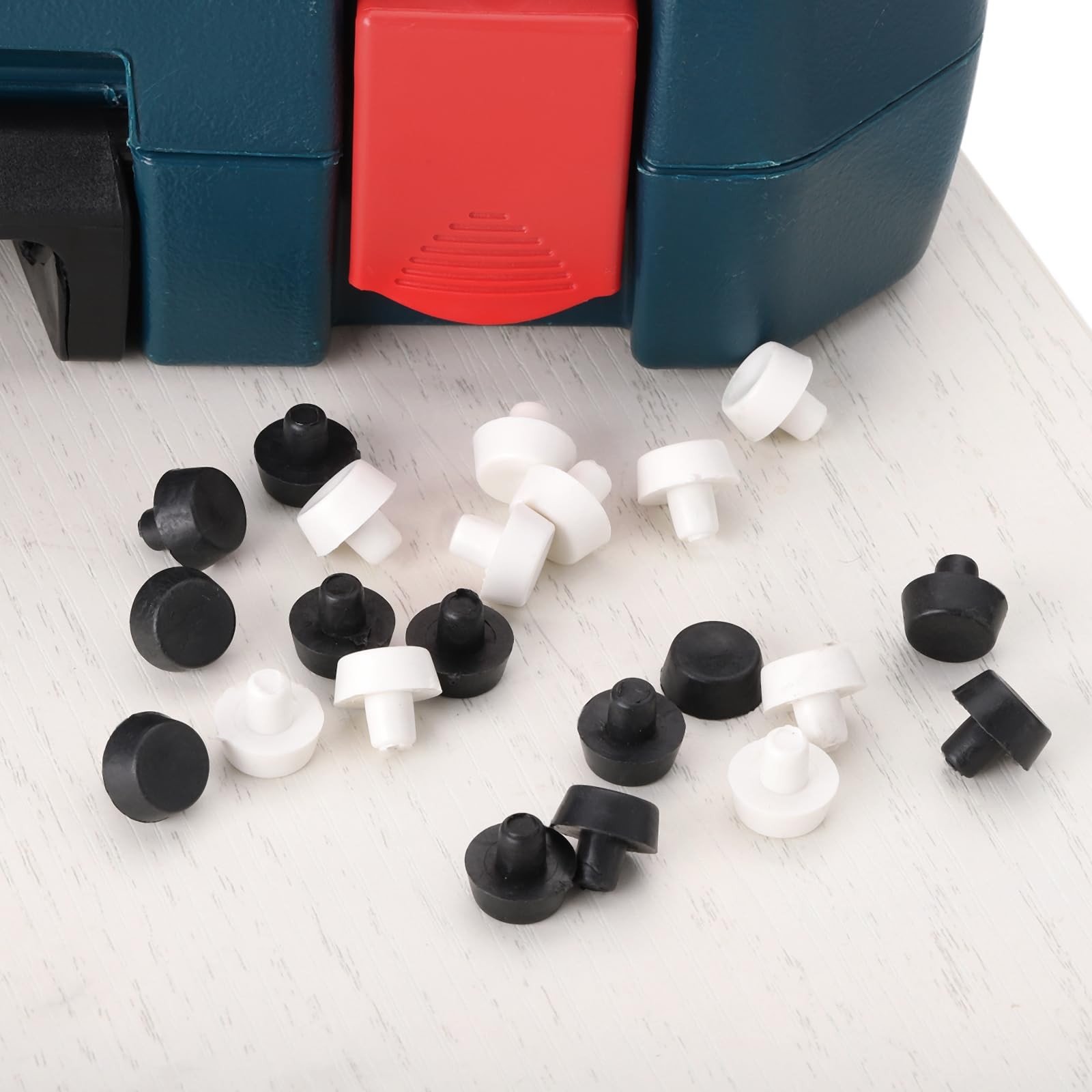 uxcell 30 Pcs Plastic Stem Bumper Glides, Glass Top Table Bumpers with Stem, Ant