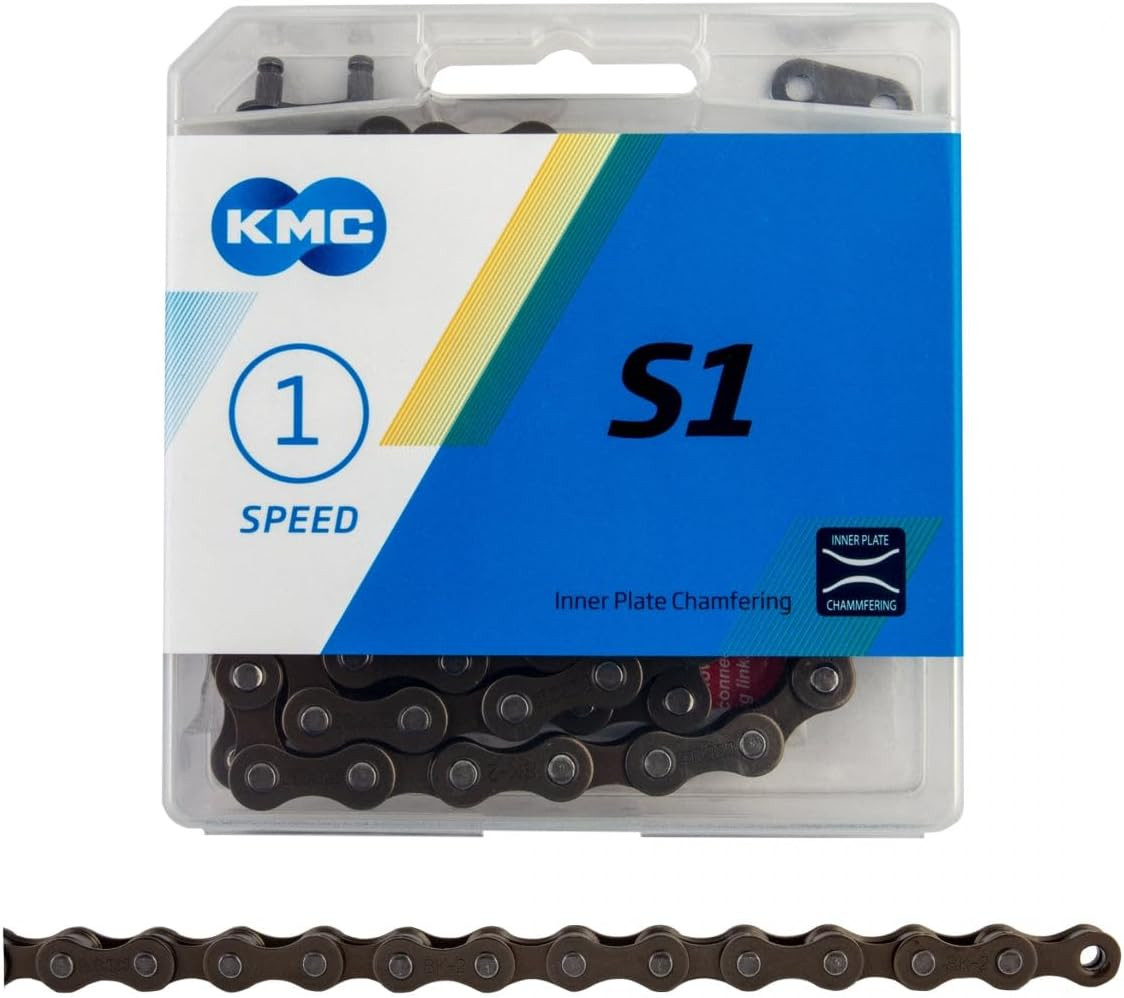 KMC, S1, Chain, Speed: 1, 1/8”, Links: 112, Brown, Black, One Size