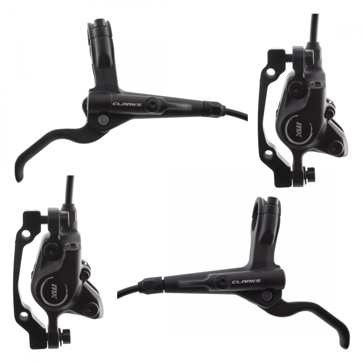 Clarks MX Junior Hydraulic Disc Brake Kit Pair Post/IS Mount 160mm Mineral Oil