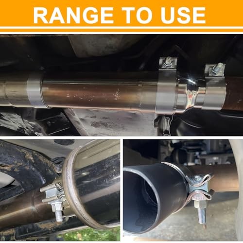 2.75 inch Exhaust Clamp, 2 3/4 Exhaust Clamp Stainless 2.75 Exhaust Clamp 2pcs