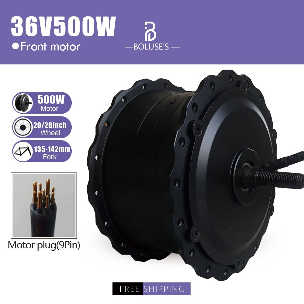 Snow Electric Bike 36V 48V 500W Front Rear Brushless Motor for 20 26inch 4.0Tire