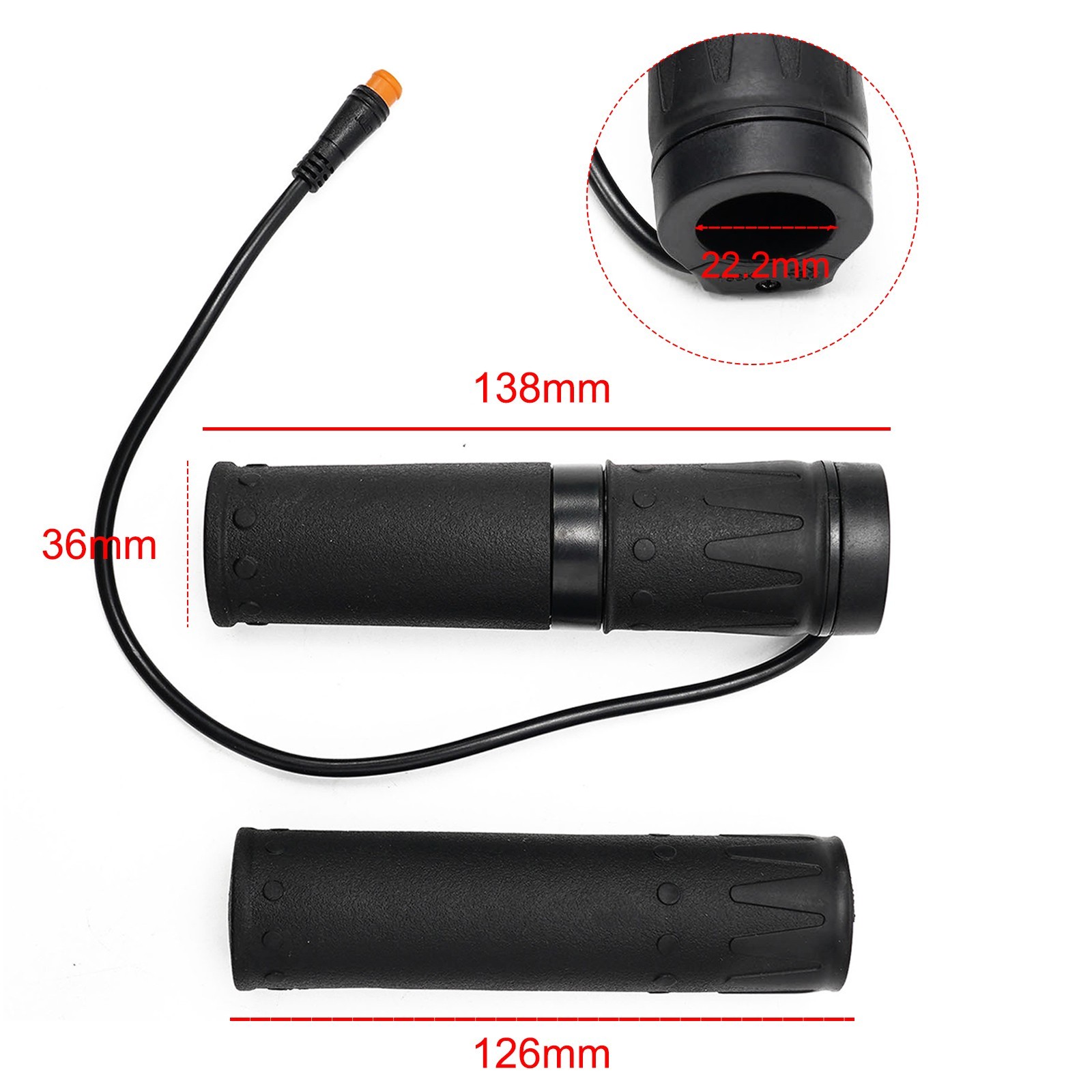 Electric Bike Waterproof 158X Half Twists Speed Throttle 12V 24V 36V 48V 72V New