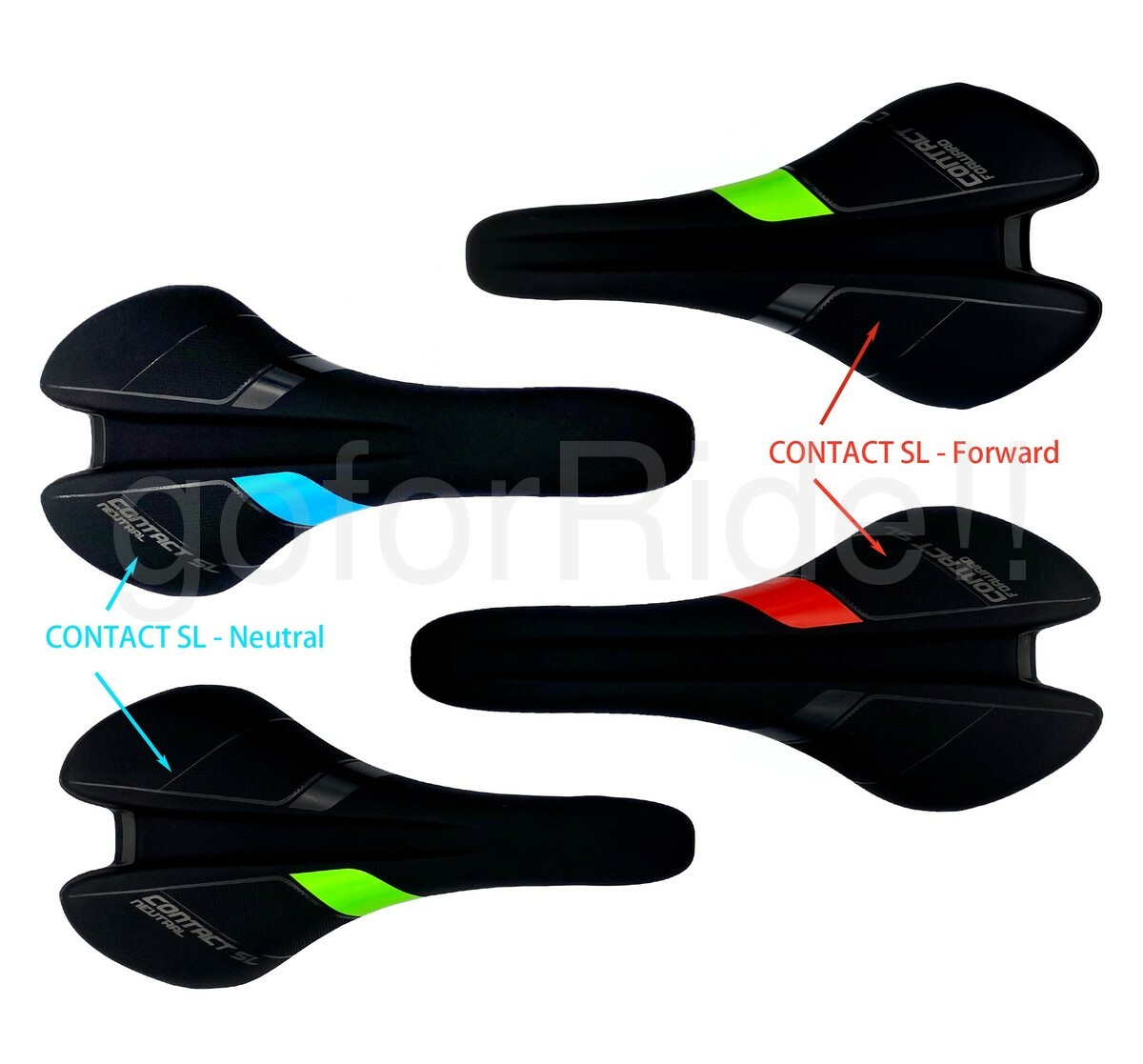 Giantt Contact SL Neutral/Forward Road Bicycle Bike Saddle Black/Green/Red/Blue