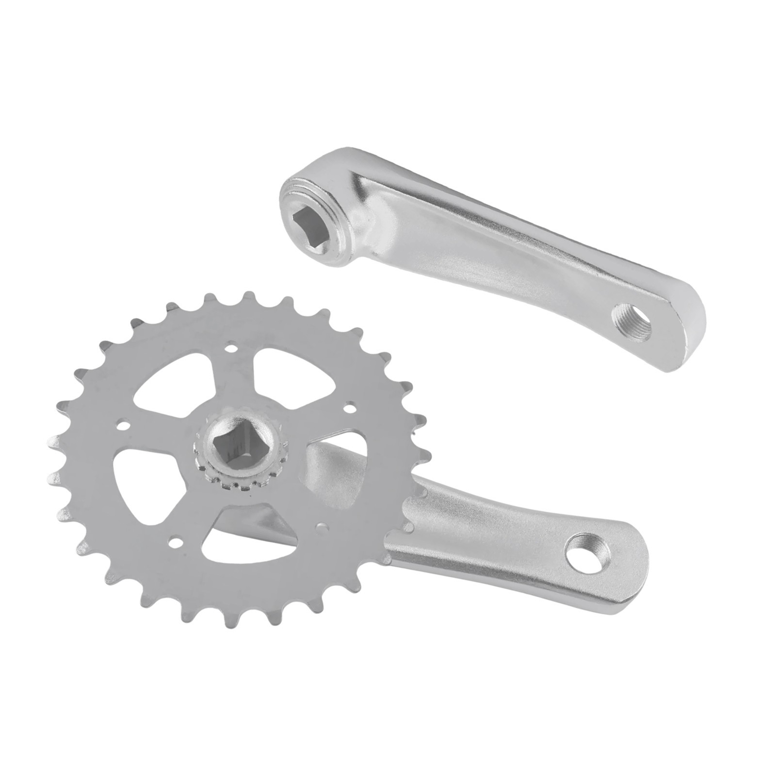 28T Lightweight Bike Crankset for Children with 114mm Size and Aluminum Build