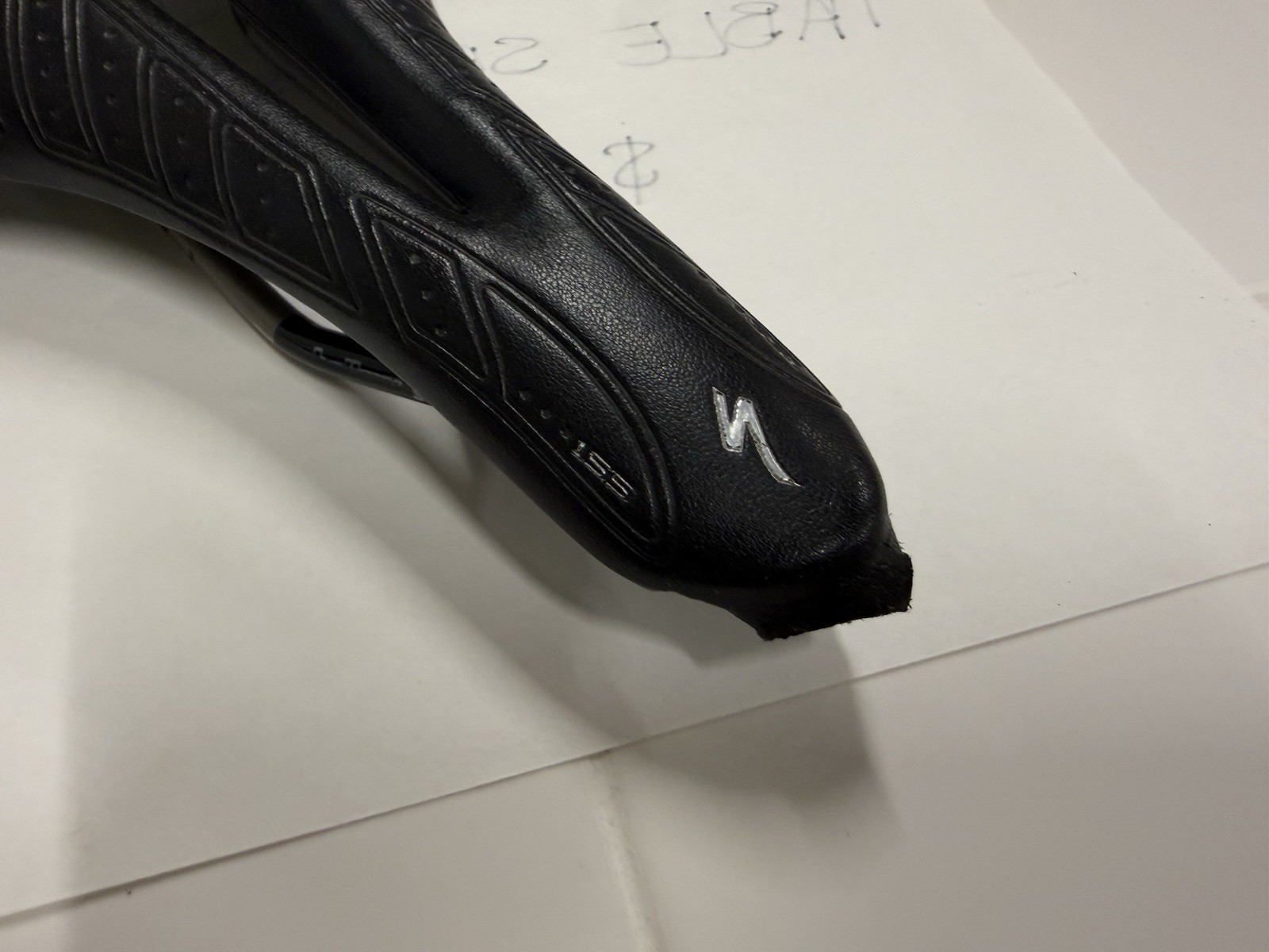 Specialized Toupe Cutaway 155 Road Bike Saddle Seat, Synthetic, Black/Silver