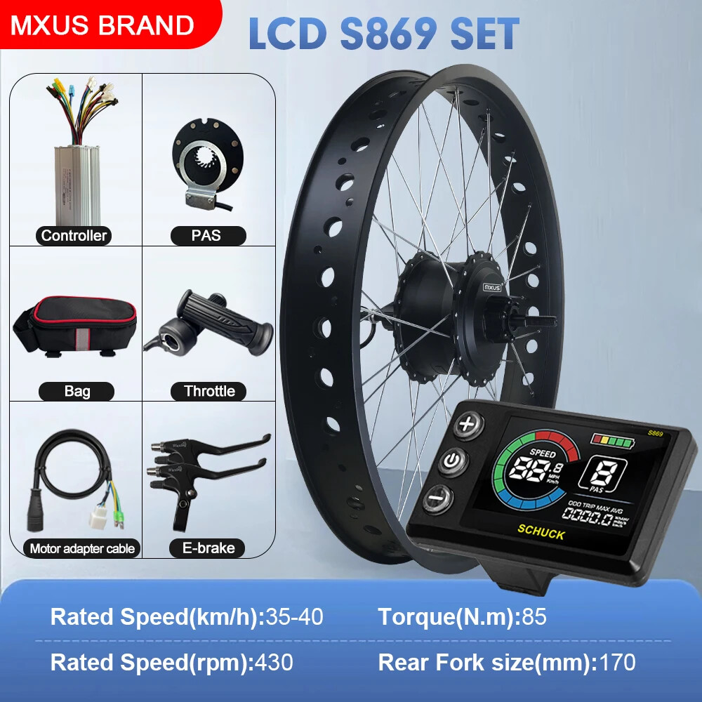 Snow E-bike Fat Tire 48V 750W Brushless Rear Cassette Hub Motor Dropout 170mm