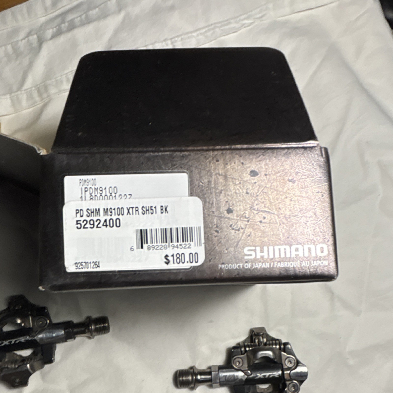 Shimano XTR PD-M9100 Clipless Pedals Black Silver Aluminum Steel 9/16″