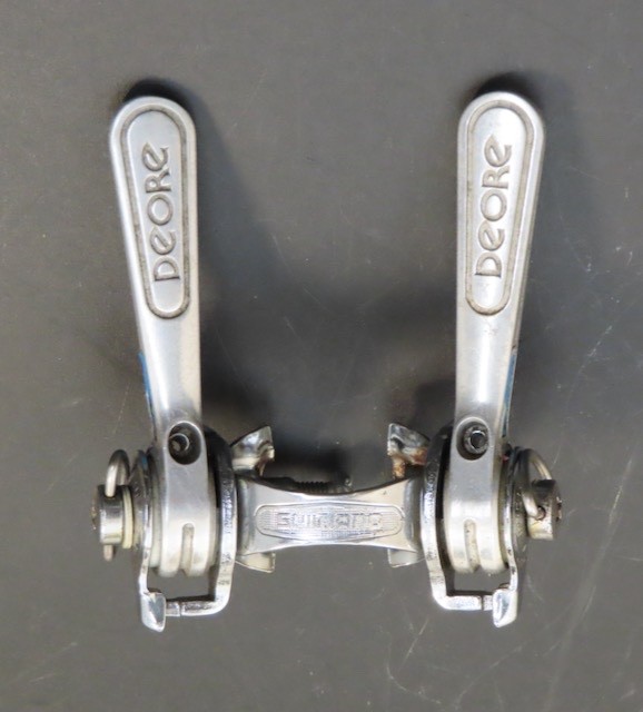 Vintage Shimano Deore Clamp on down tube friction shifters Japan