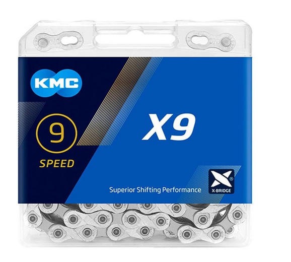 KMC X9 9 Speed Bike Chain 1/2″ x 11/128″ 116 Links