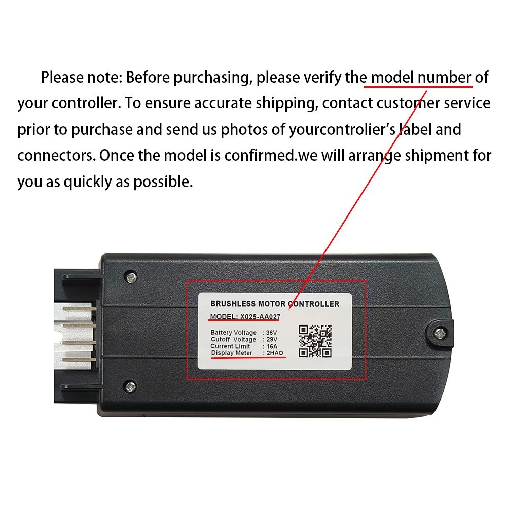 Brushless Motor Controller X025-AA027 36V 16A Electric Bike Conversion Kit 2HAO