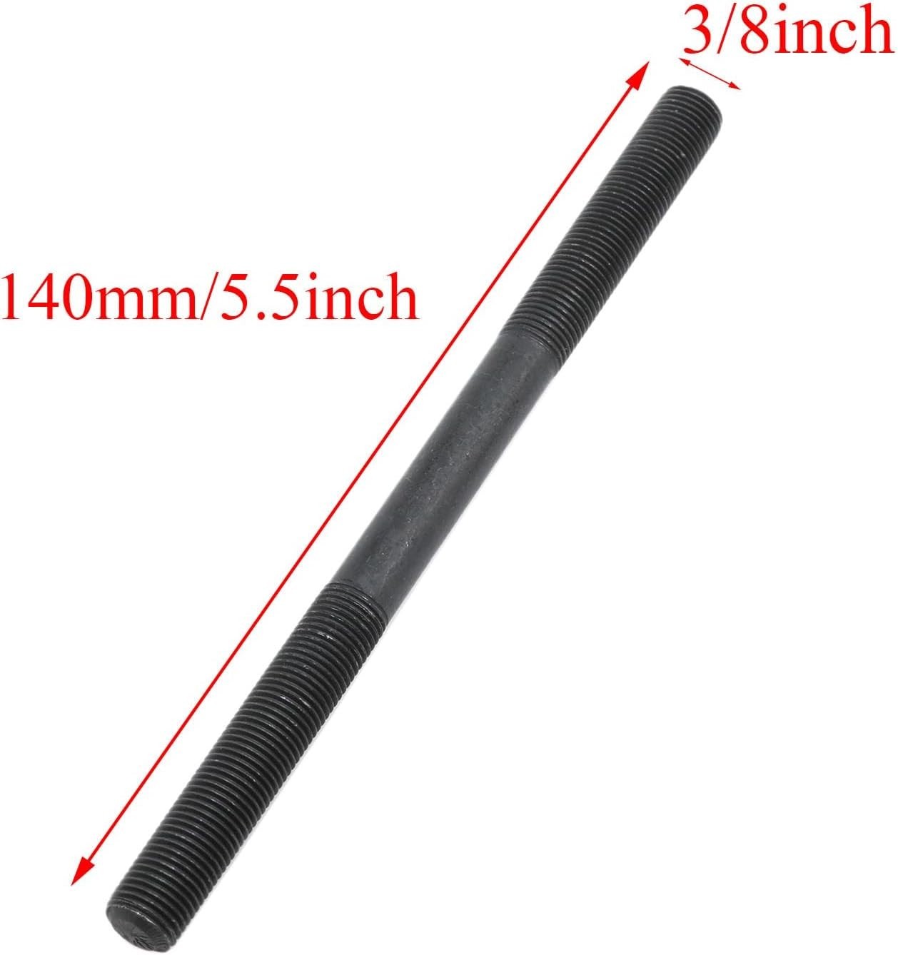 Bike Axle 140mm Bicycle Multiple Speed Front Hub Axle 3/8 Inch Black 26TPI Hu…