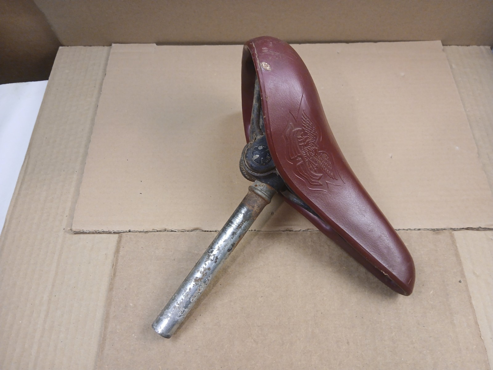 Vintage Troxel BMX Seat Red Eagle Bicycle Saddle USA Cruiser Bike 70s 80s
