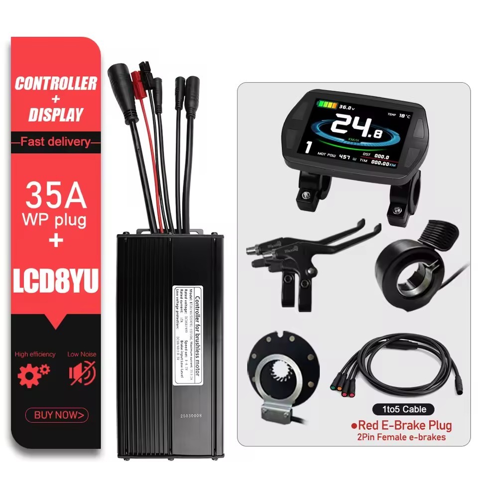 KT 35A Sine Wave Controller 36V-52V for 1000W/1500W E-bike w/ KT Display SDE