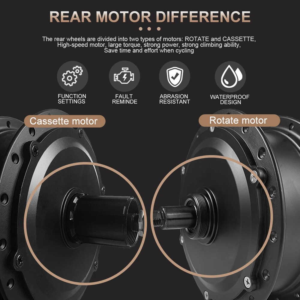 36V/48V 250W 350W 500W Electric Bike Front Rear Hub Motor Wheel Conversion Kit