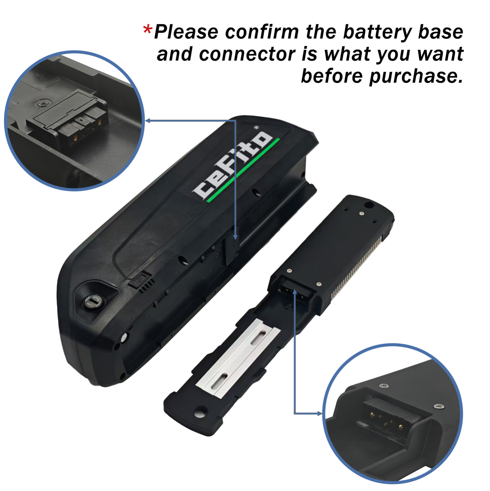 48V 10Ah 16Ah 20Ah Battery with 30A BMS, 5-Pin Base Connector, 2A Charger