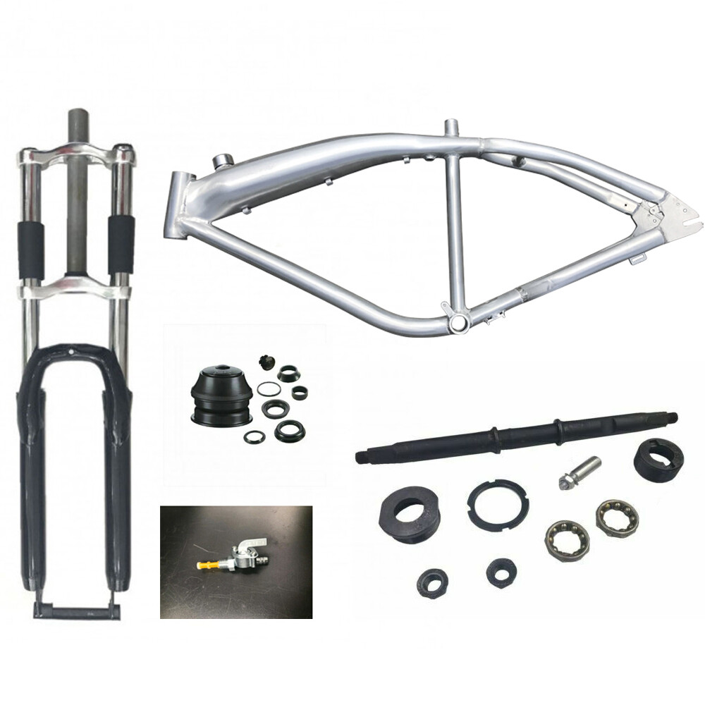 3.4L Felt Faker Frame &Petcock, Wide Crank Kit, 26″ Bicycle Black Fork & Headset