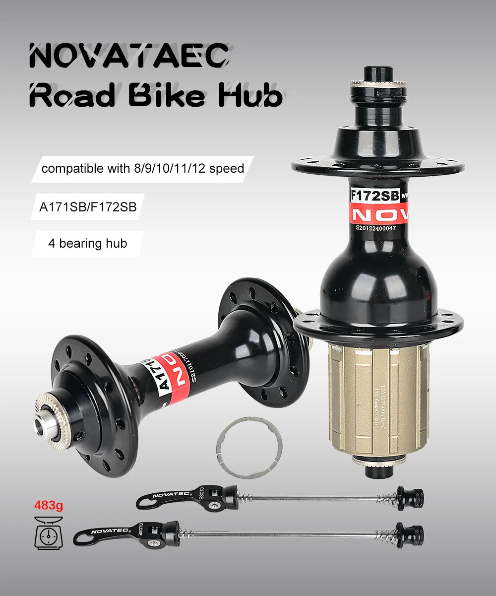 Road Bike Front 2 Rear Sealed Bearings Hubs V-Brake Quick Release Hub 20 24H