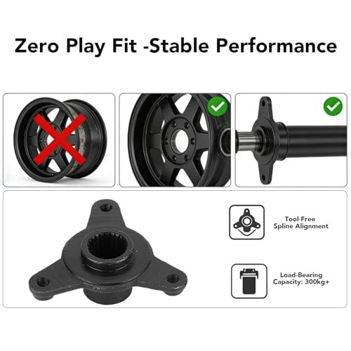 kart wheel hub, 78mm 23T Spline 3 Stud Rear Wheel Axle Hub Fit for ATV507