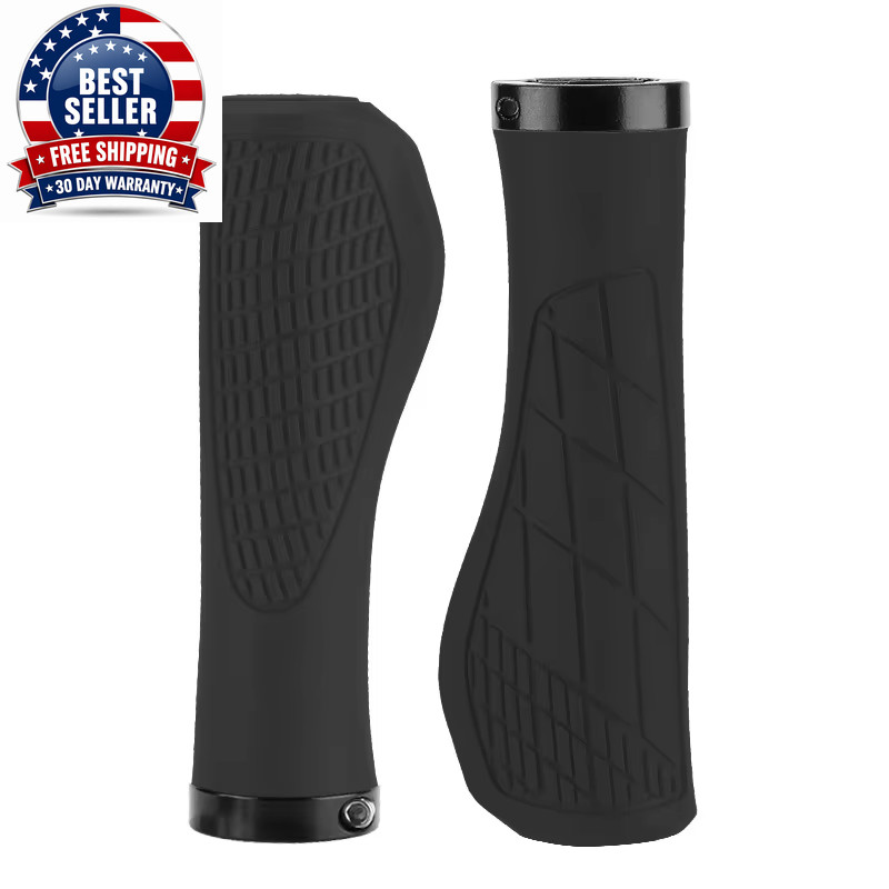 Bike Grips Rubber Mountain Bike Handlebar Cover Cuffs Shock Absorber anti Slip B