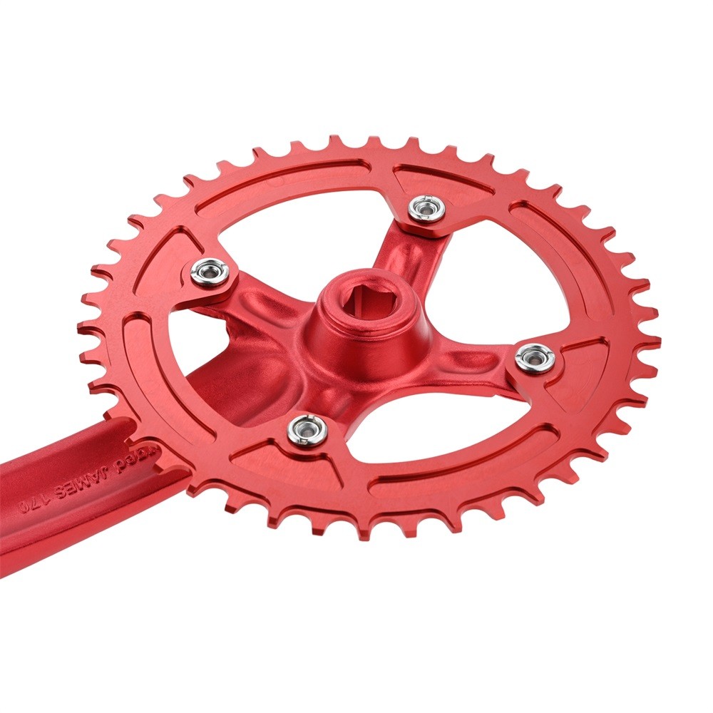 42T IXF MTB Bike Bicycle Crankset Bottom Bracket 170mm Round Chainring Red