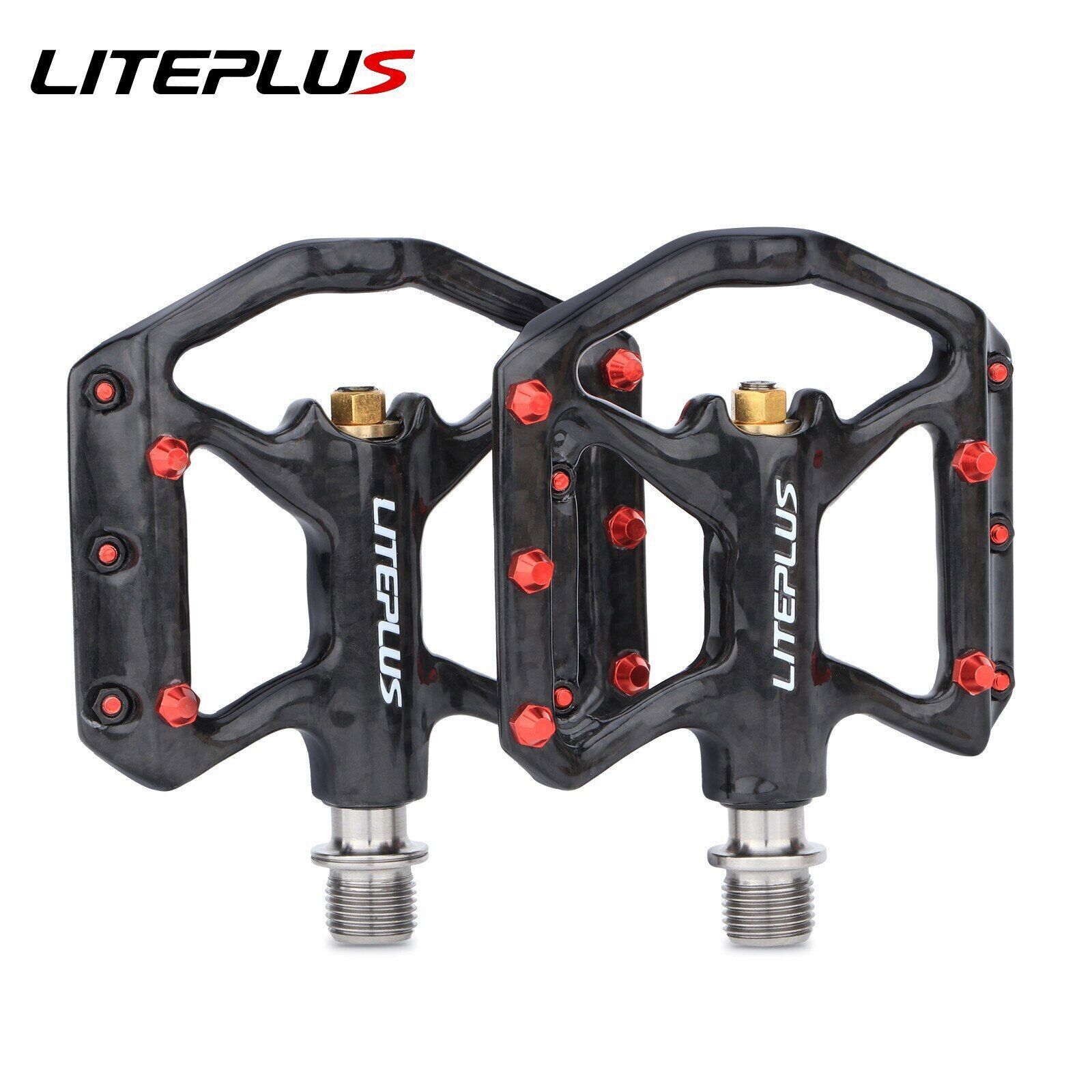 LITEPLUS Ultralight 181g Carbon Titanium Bike Pedal 9/16″ MTB Road Bike Pedals