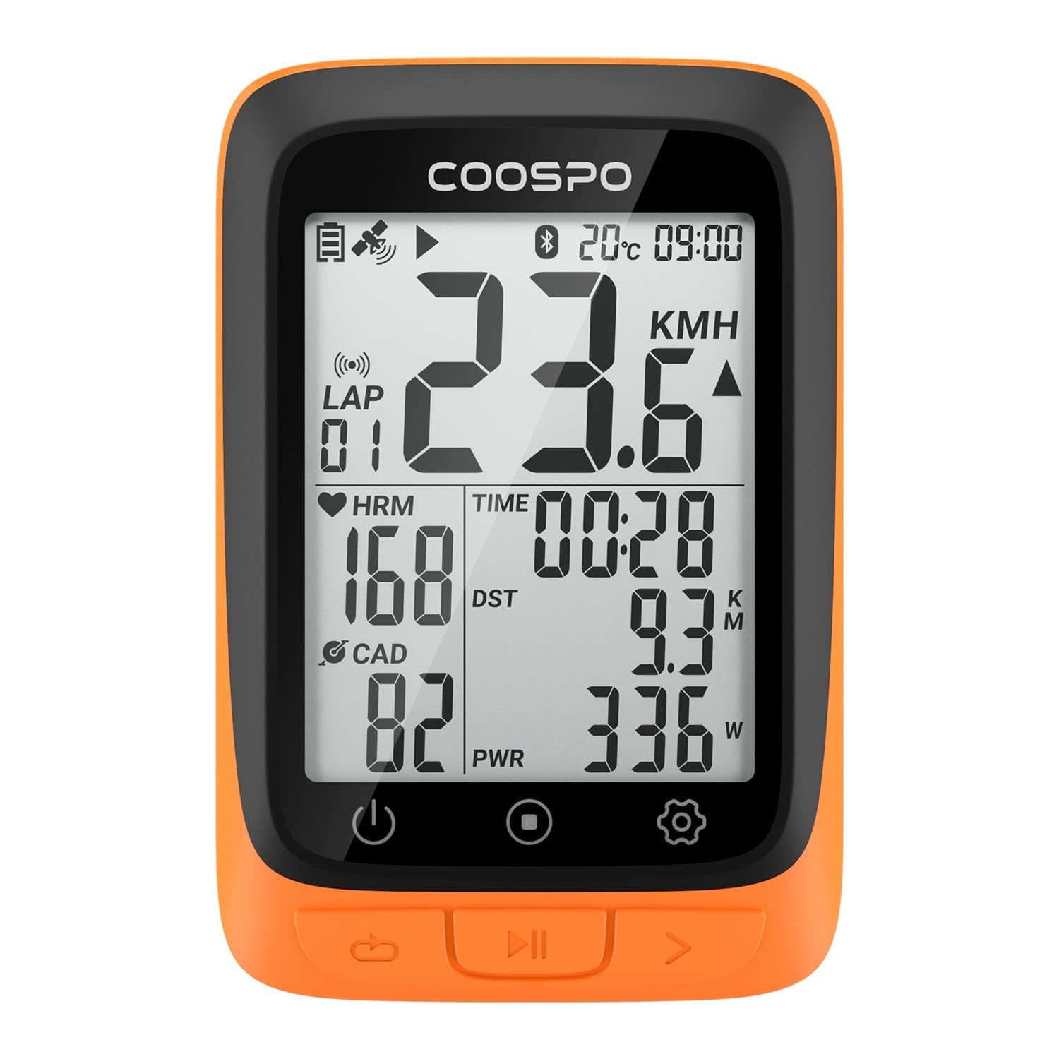 COOSPO Bike Computer Wireless GPS, Cycling Computer GPS Bike Tracker with Blu…