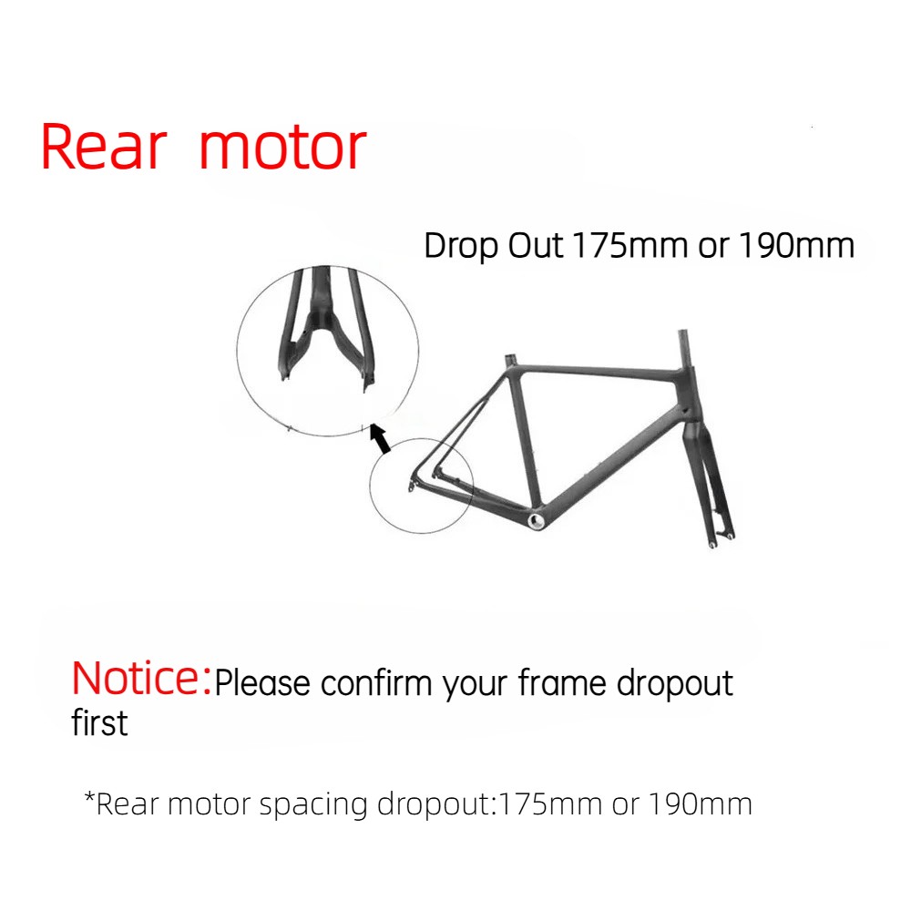 48V 1000W Bafang G062 Brushless Geared Rear Cassette Motor Fat Ebike 175mm
