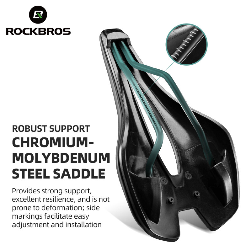 ROCKBROS Bike Saddle Hollow Breathable Thickened High-density Sponge Shockproof