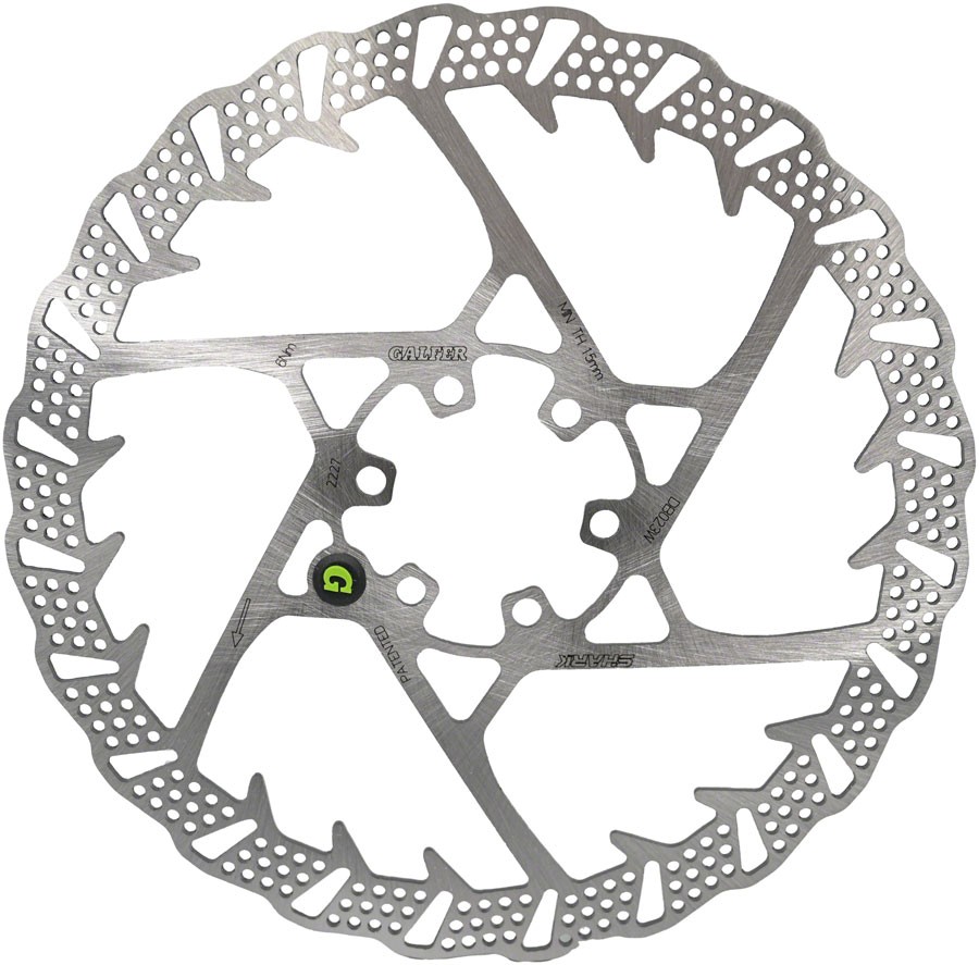 Galfer Shark Disc Brake Rotor – 180mm x 2.0mm, 6-Bolt