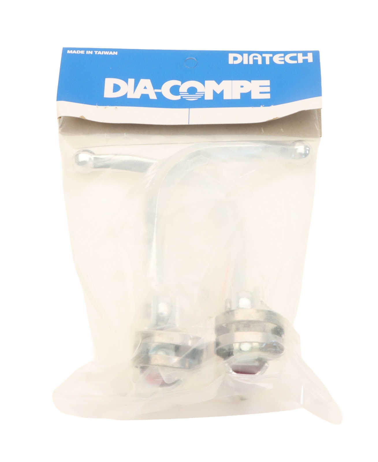 Dia-Compe DC139 Guidonnet Bullhorn Brake Levers 23.8mm Clamp Silver NEW NOS
