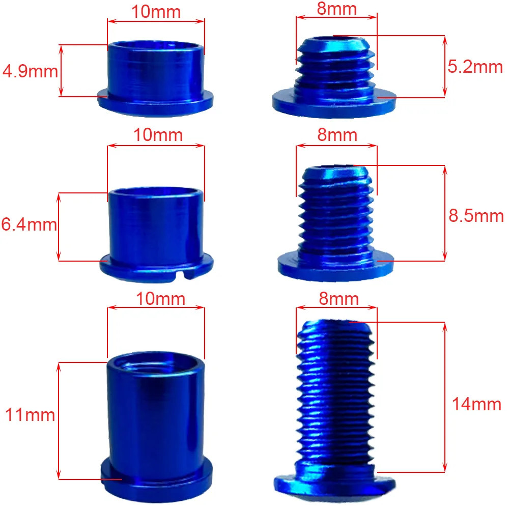 M8 Bike Chainring Bolts Crankset Screws MTB Road Single Double Triple Fixing