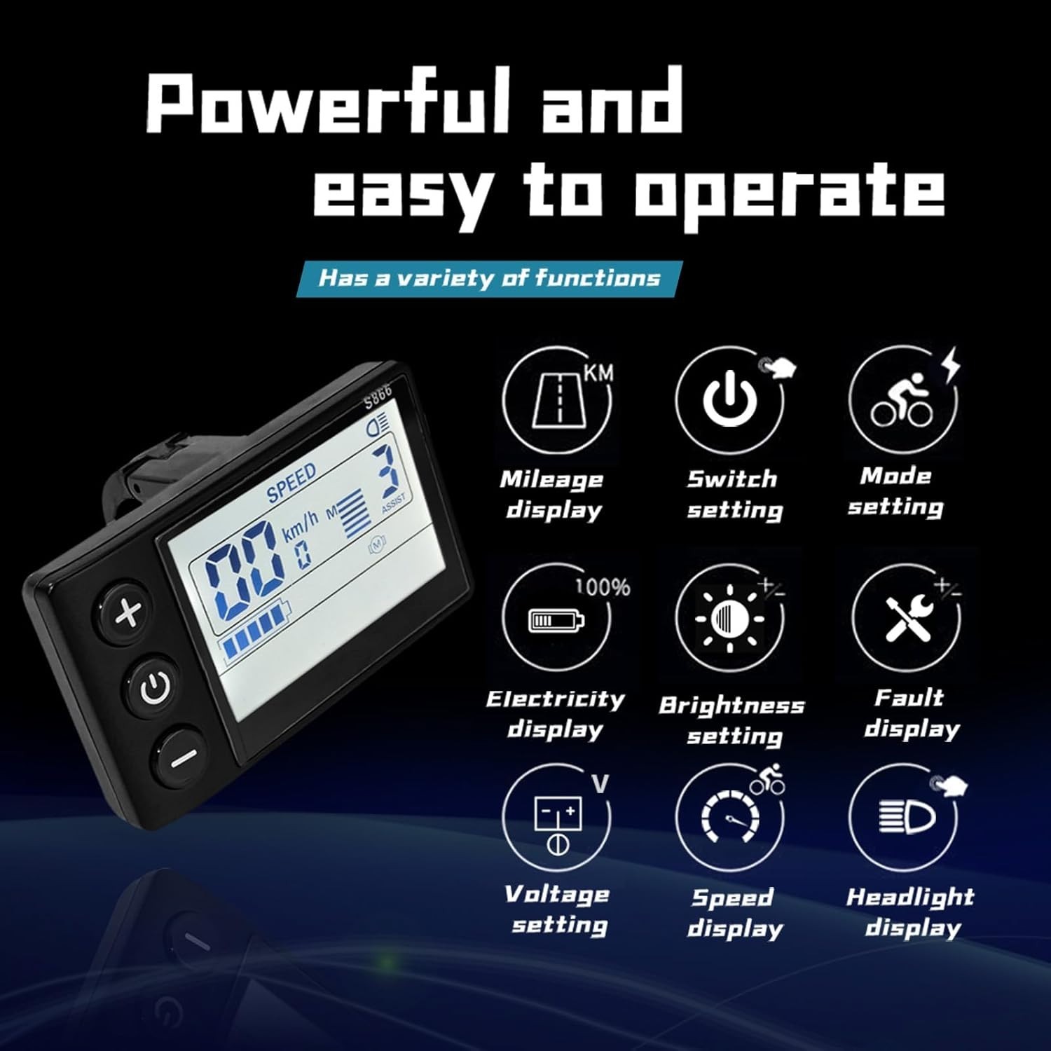 24V 36V 48V 500W Ebike Controller & LCD Display – 25A Performance Kit