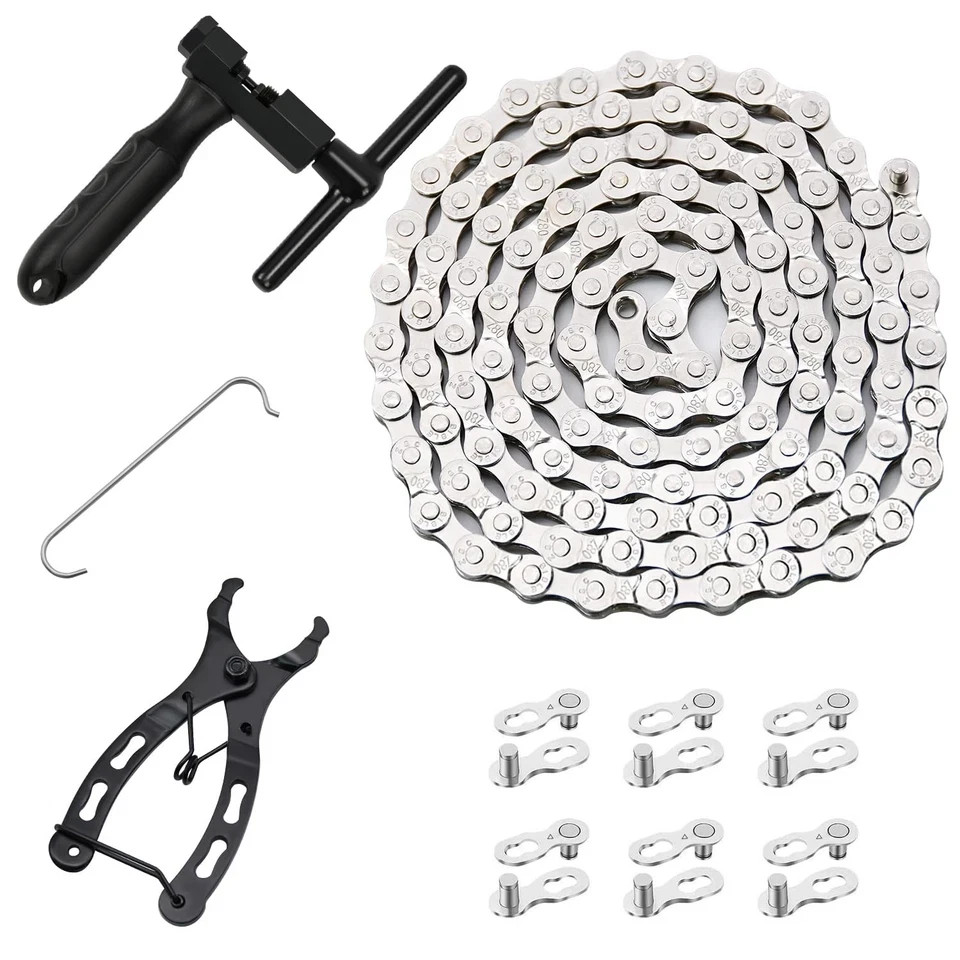 Bike Chain Kit, Single/6/7/8/9/10/11/12 Speed 6/7/8 Kit