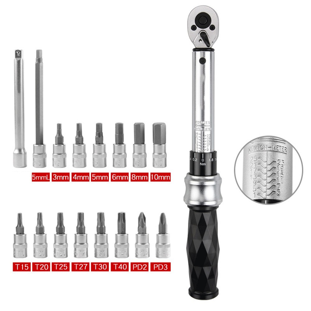 Adjustable 18in1 for torque Wrench Bike Maintenance Tool Set for Mountain Use