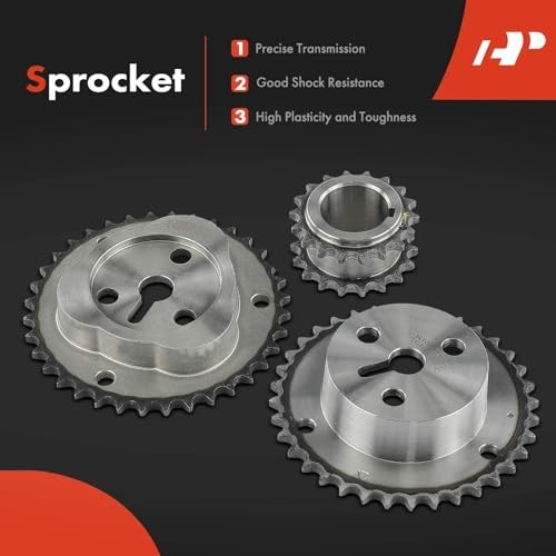 11PCS Engine Timing Chain Kit W/Sprocket & Tensioner & Guide Compatible with