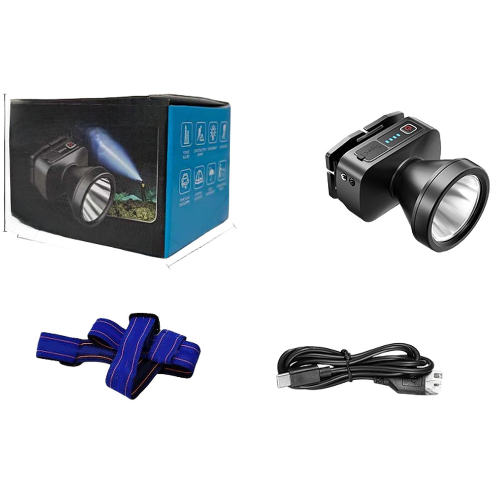 Motion Activated LED Headlamp Rechargeable 1200mAh Battery White Color