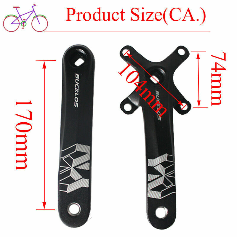 BUCKLOS MTB Bike 170MM Single Crankset 30-42T Narrow Wide Round Oval Chain Ring