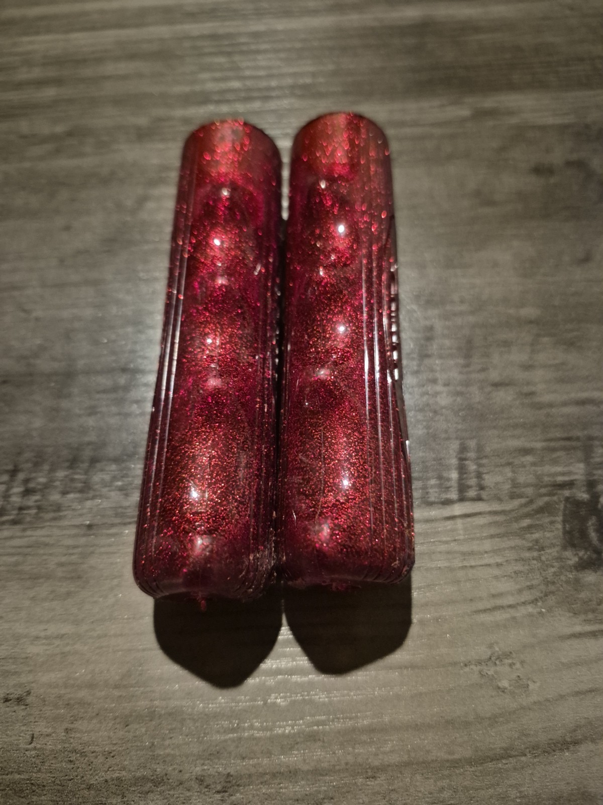 Schwinn Red Glitter Bicycle Handlebar Grips Pair (2) 4.5in. 68 Krate,Fastback