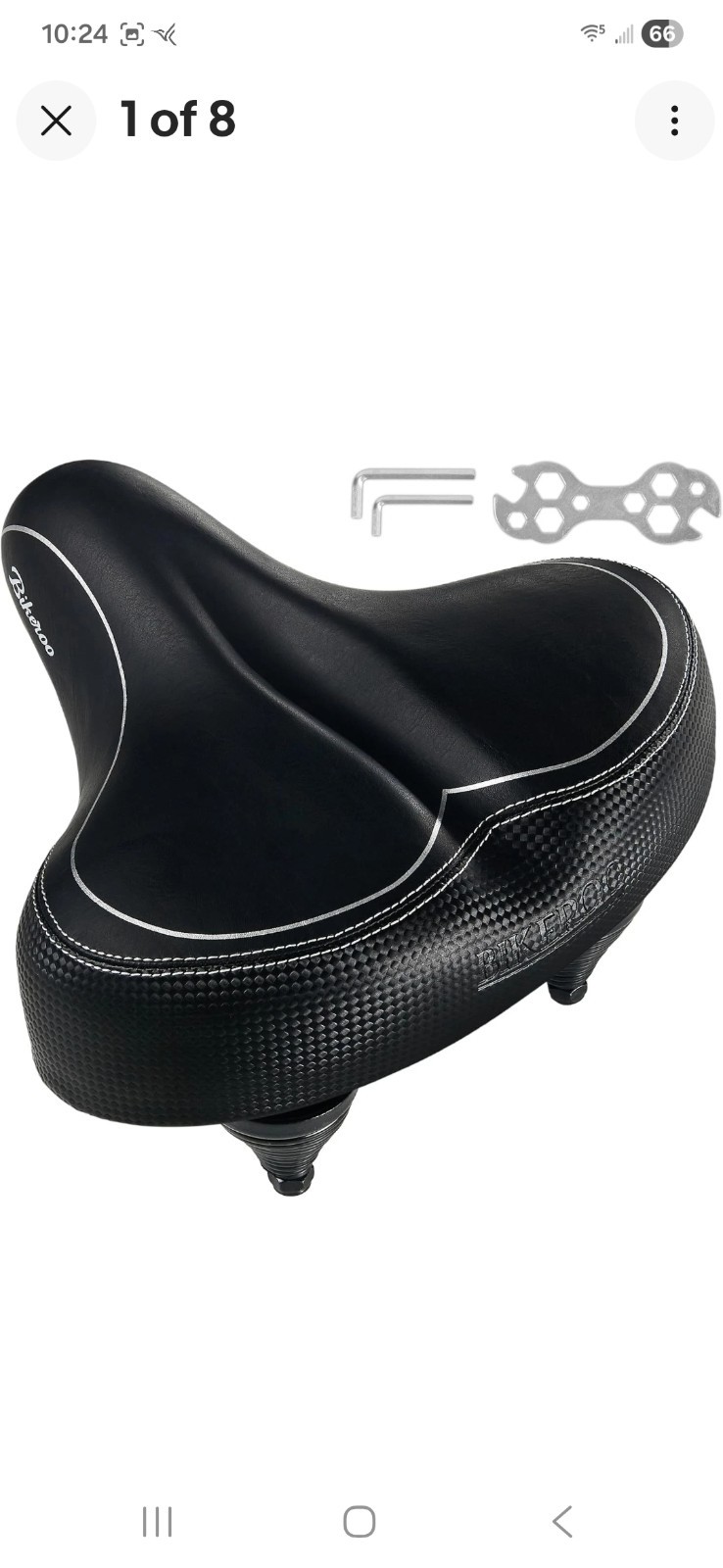 Bikeroo Wide Cruiser Saddle-Comfort Seat-Steel Spring Suspension-Memory Foam