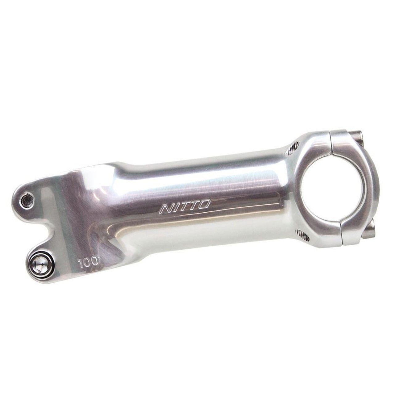 Nitto UI-81EX A-Head 26mm Clamp Stamped Bicycle Stem In Silver