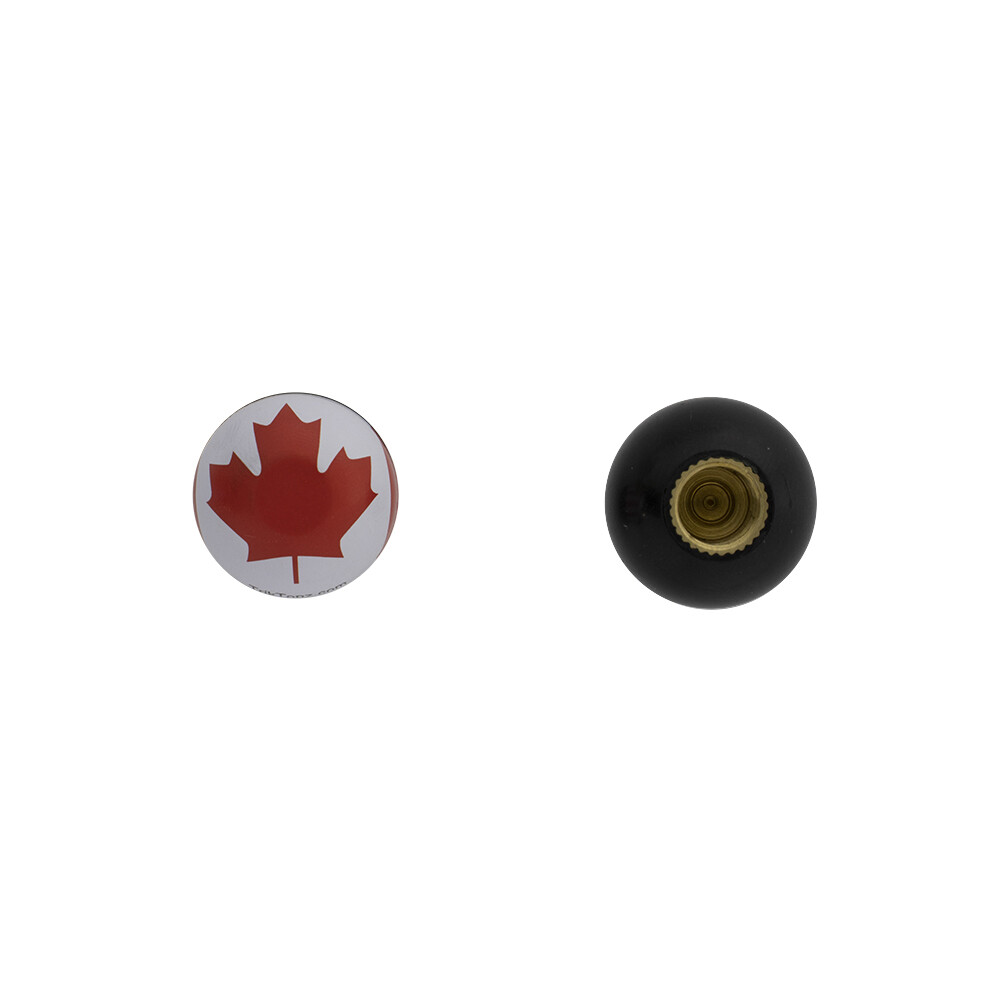 Pair Valve Caps CANADA FLAG Schrader Bikes Cars Trucks New!