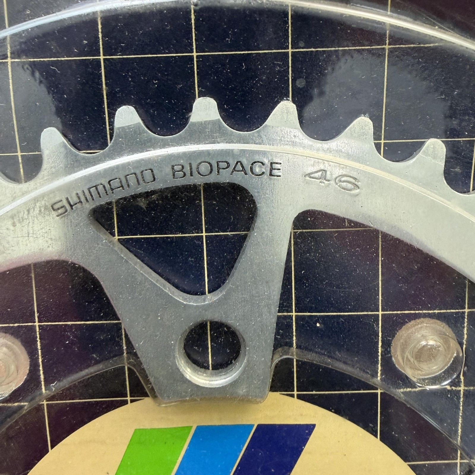 Vintage Shimano Biopace II 46T Chainring 110 BCD 5-Arm NOS Silver Japan 46 Tooth