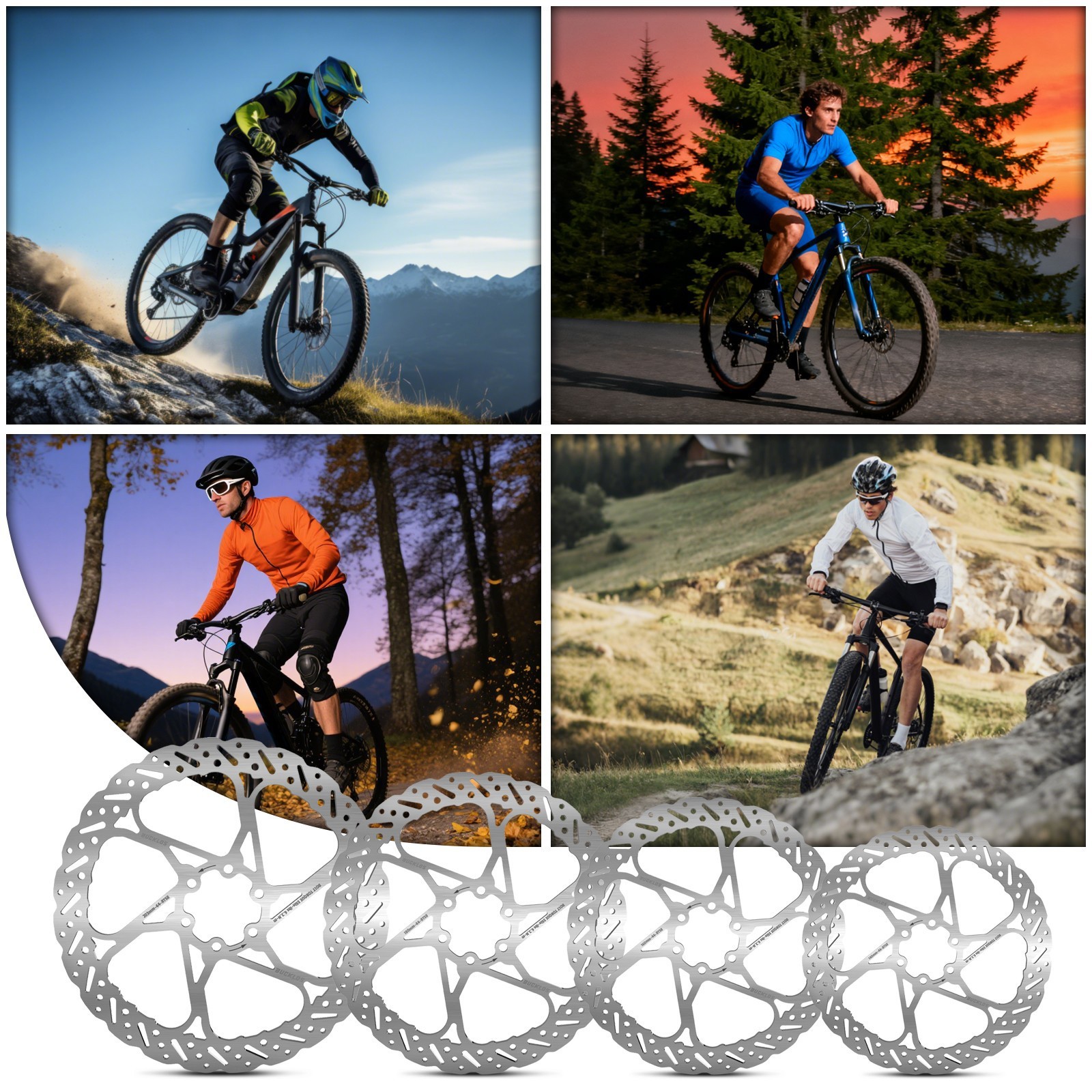 MTB Bicycle Brake Disc Rotors 140/160/180/203mm Front Rear Rotor Hydraulic US