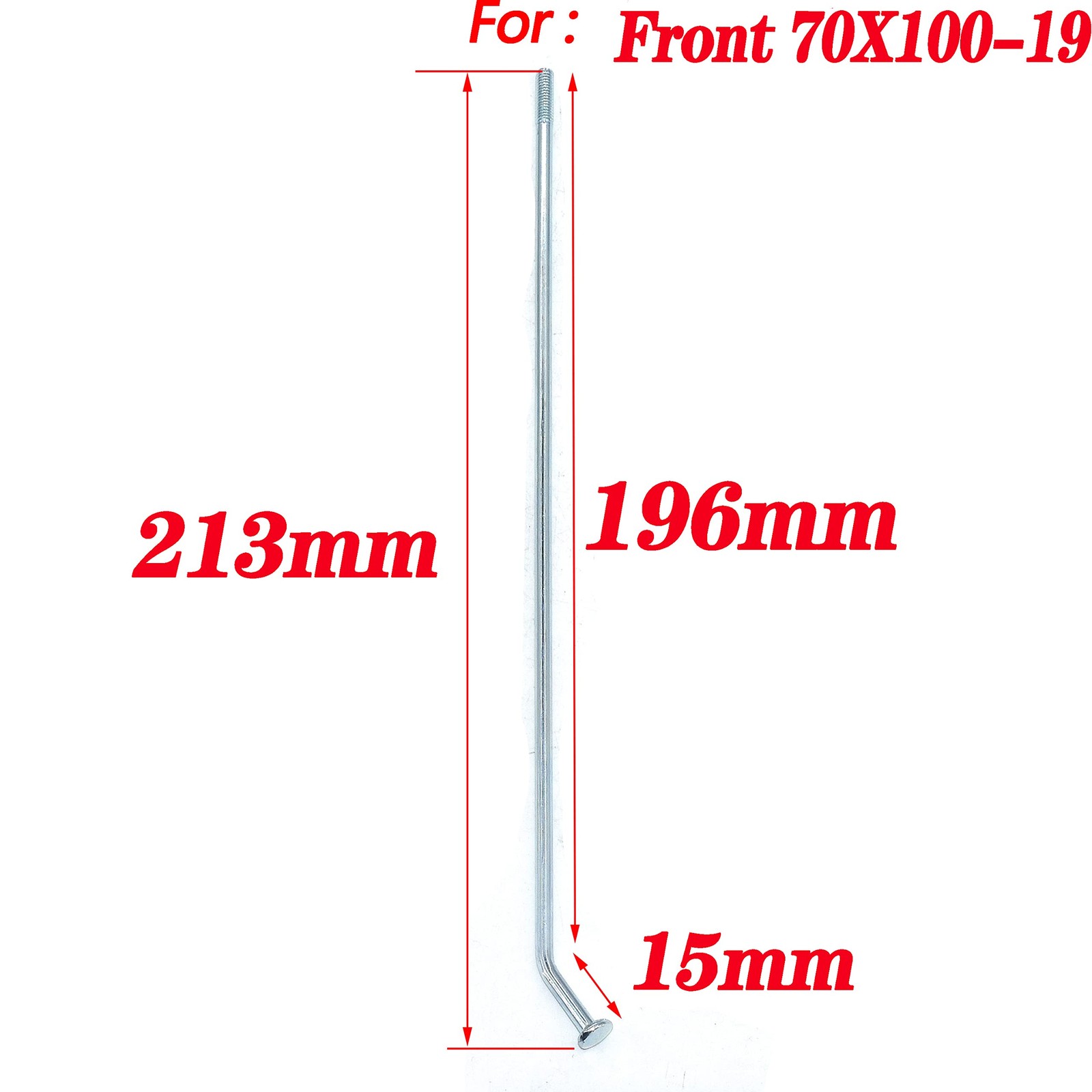 19 inch Spoke for Dirt Bike Front Or Rear Wheel Rims Spoke-19 inch, Metallic