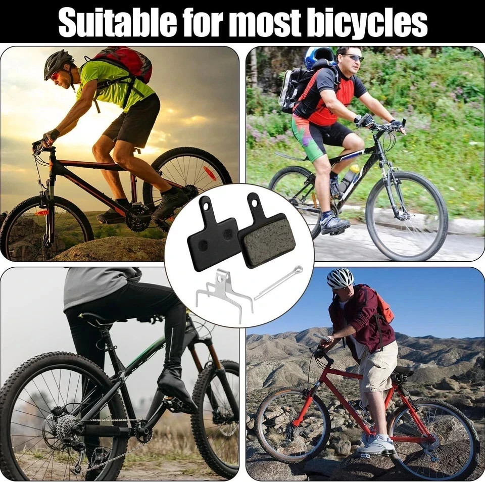 4 Pairs Bike Disc Brake Pads – Bicycle Brake Pads Replacement – Compatible with
