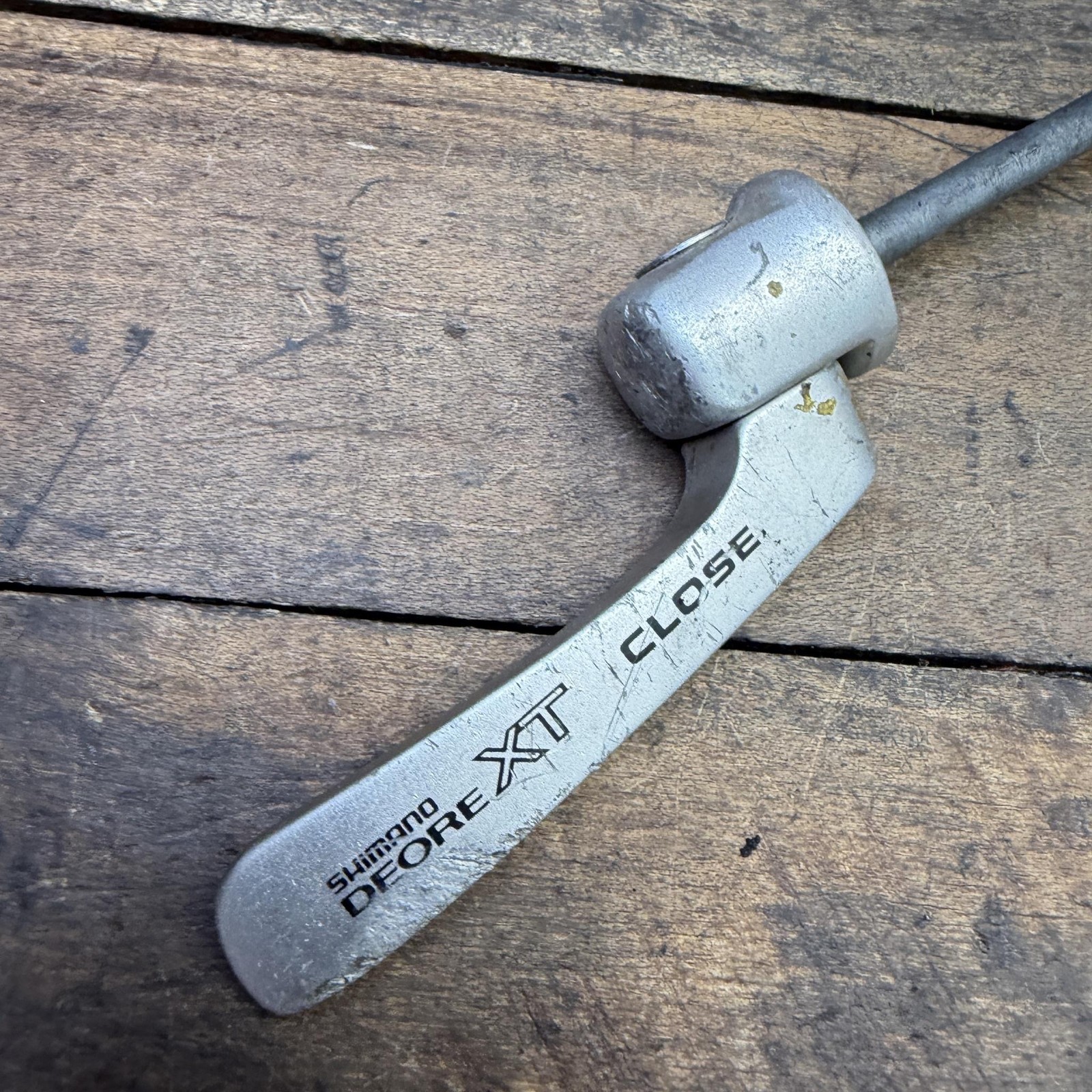 Vintage Shimano Deore XT Rear Wheel Quick Release Skewer 135 Mm Silver MTB
