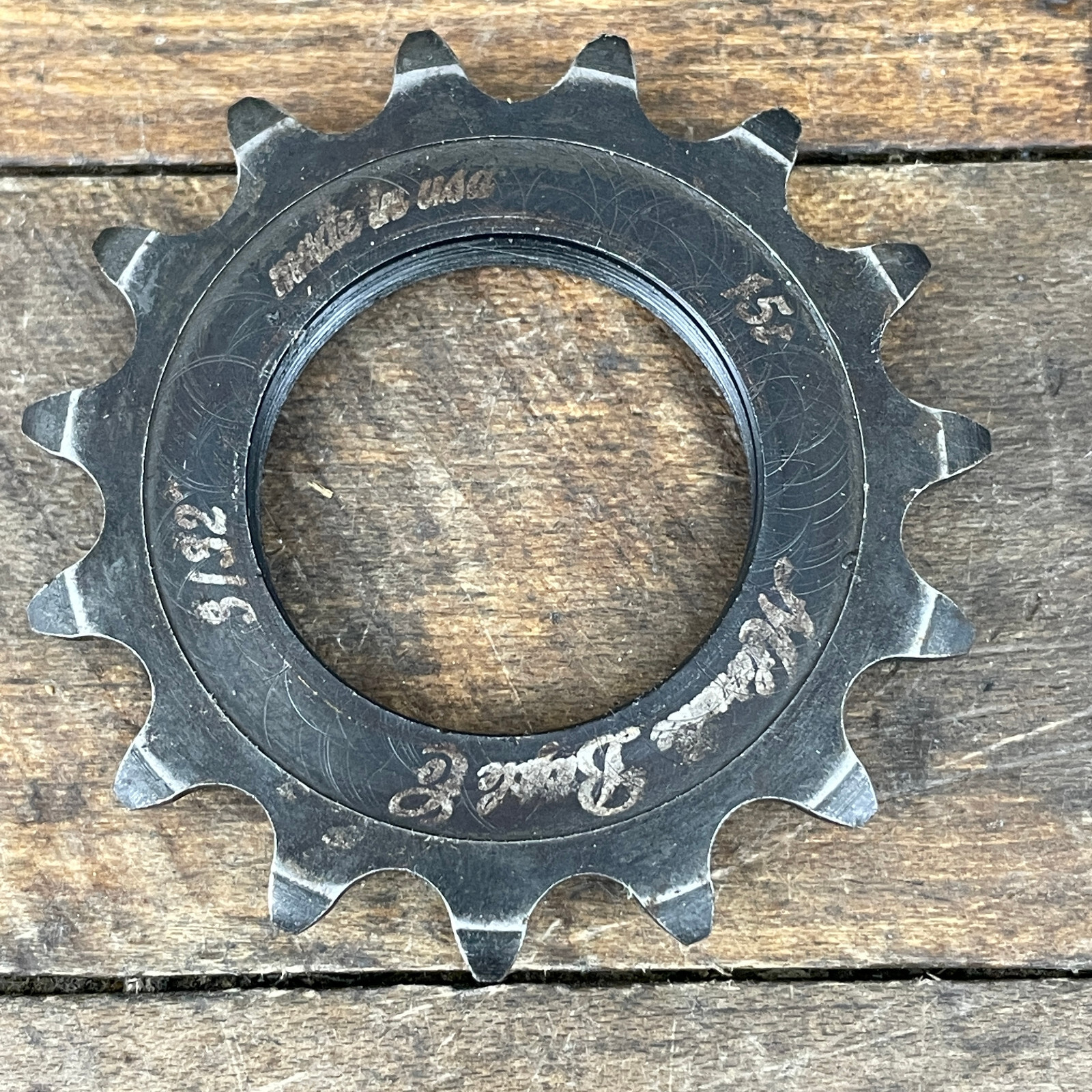 Milwaukee Bicycle Co Track Cog 15 Tooth 15t Made USA English Threaded Fixie Bike