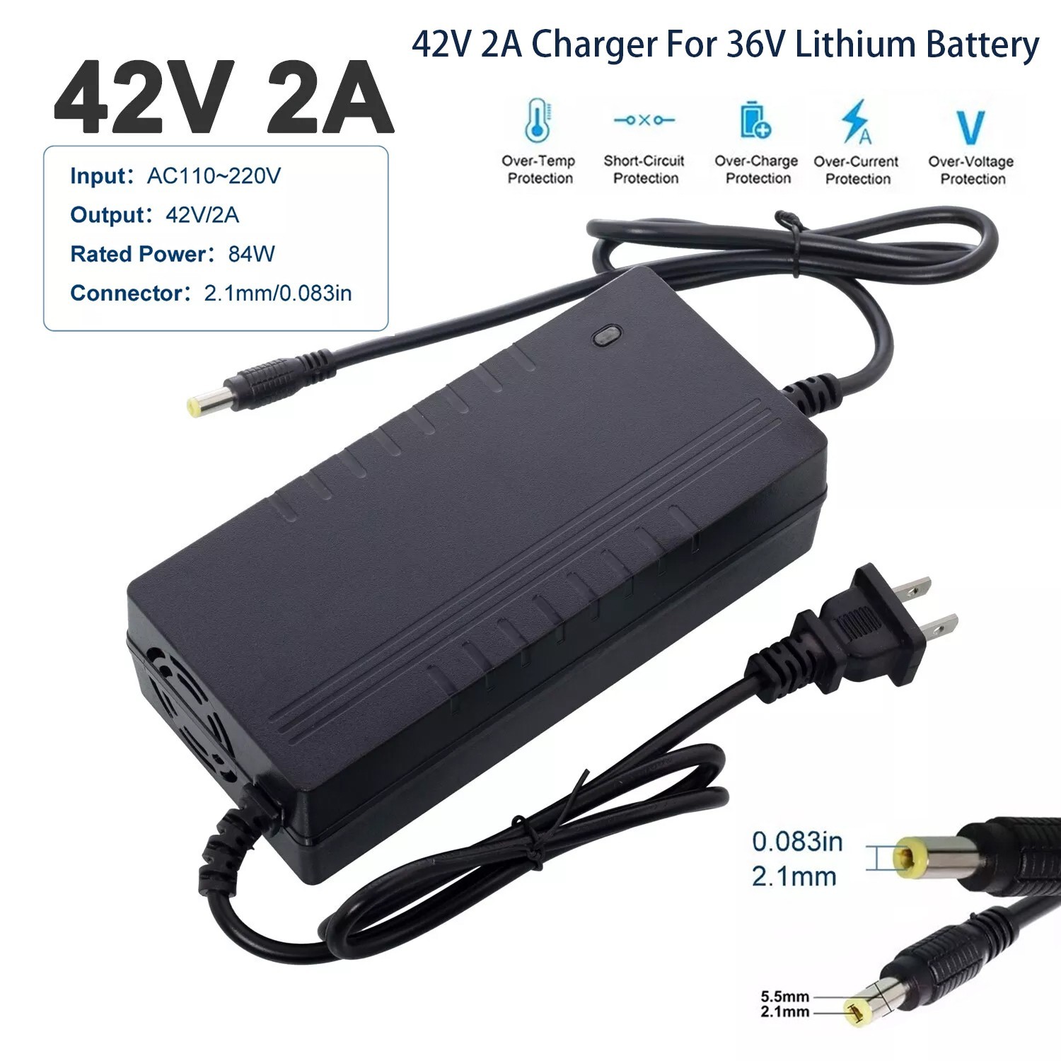 42V54V58V2A5A Smart Battery Cha rger Lithium Battery Ele ctric Bic ycle Cha rger