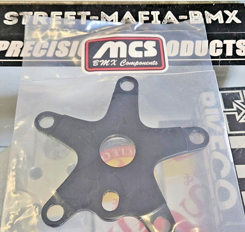 MCS BMX CHAINRING SPIDER BLACK ALLOY USA MADE FIT SE GT RETRO BMX OLDSCHOOL new!