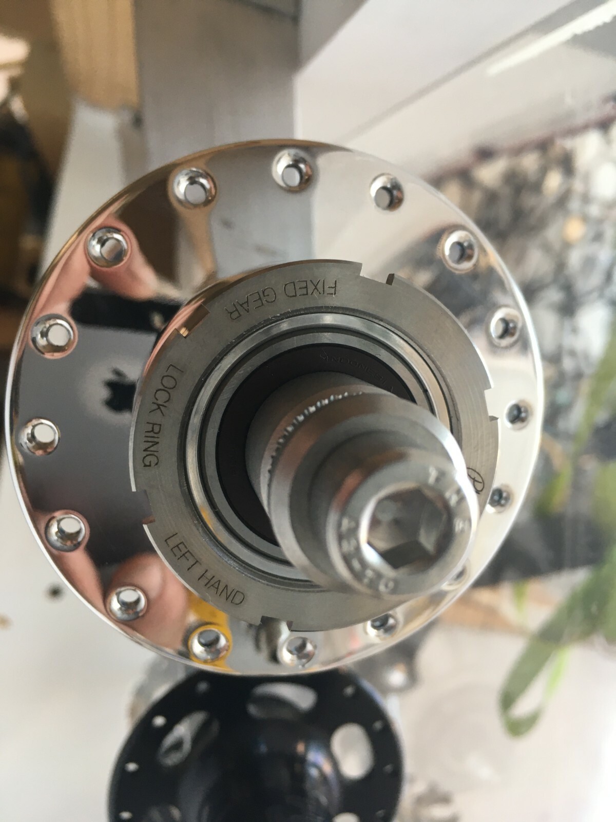 Phil Wood High Flange Rear Hub – Single Fixed,,Silver,120mm wide,.32hole
